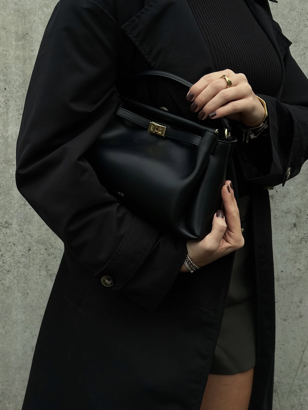 Carmen Top Handle Bag - Black
