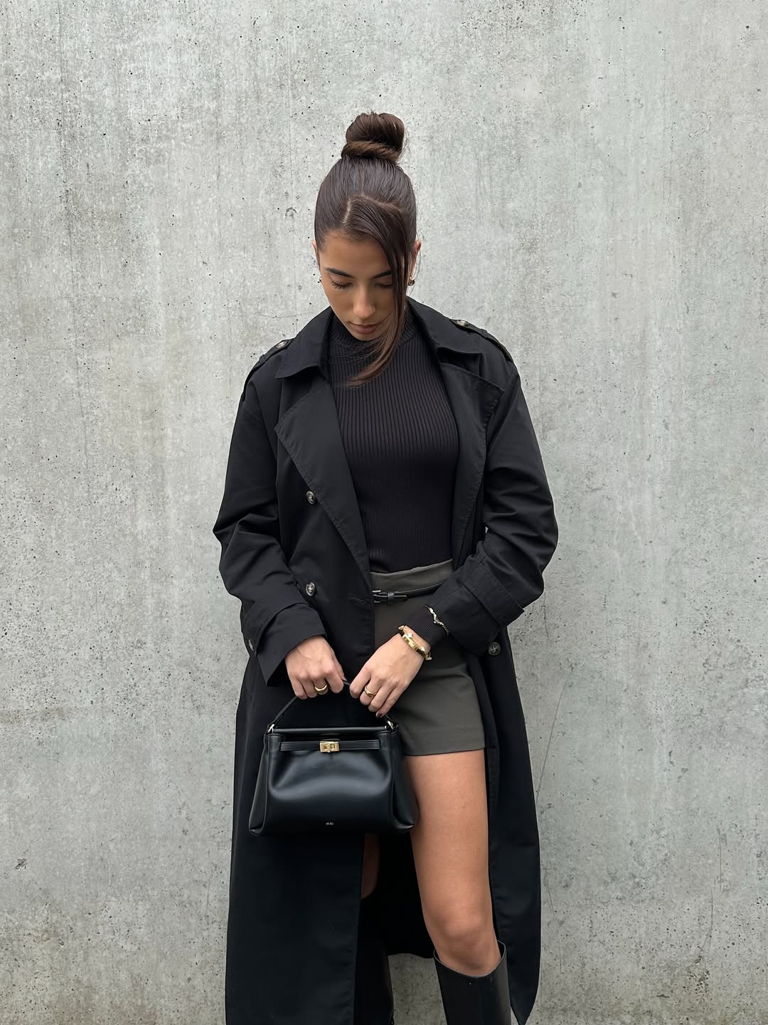 Carmen Top Handle Bag - Black