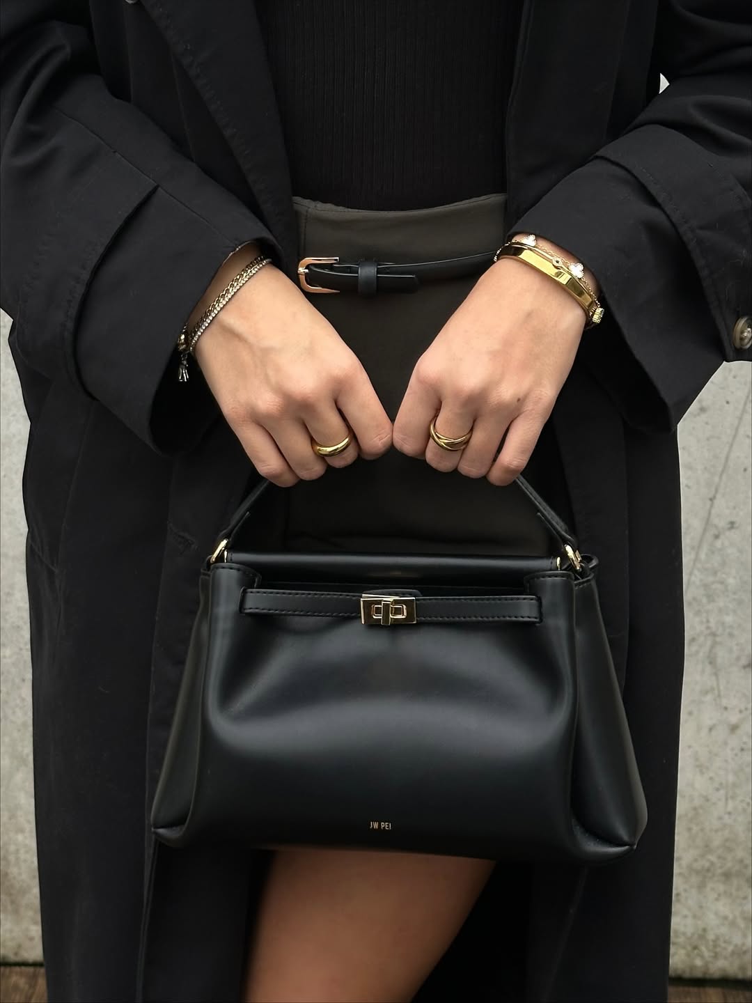 Carmen Top Handle Bag - Black