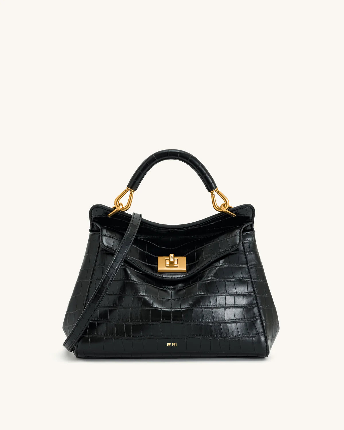 Lucia - Black croc