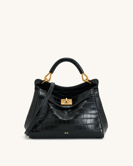 Lucia - Black croc