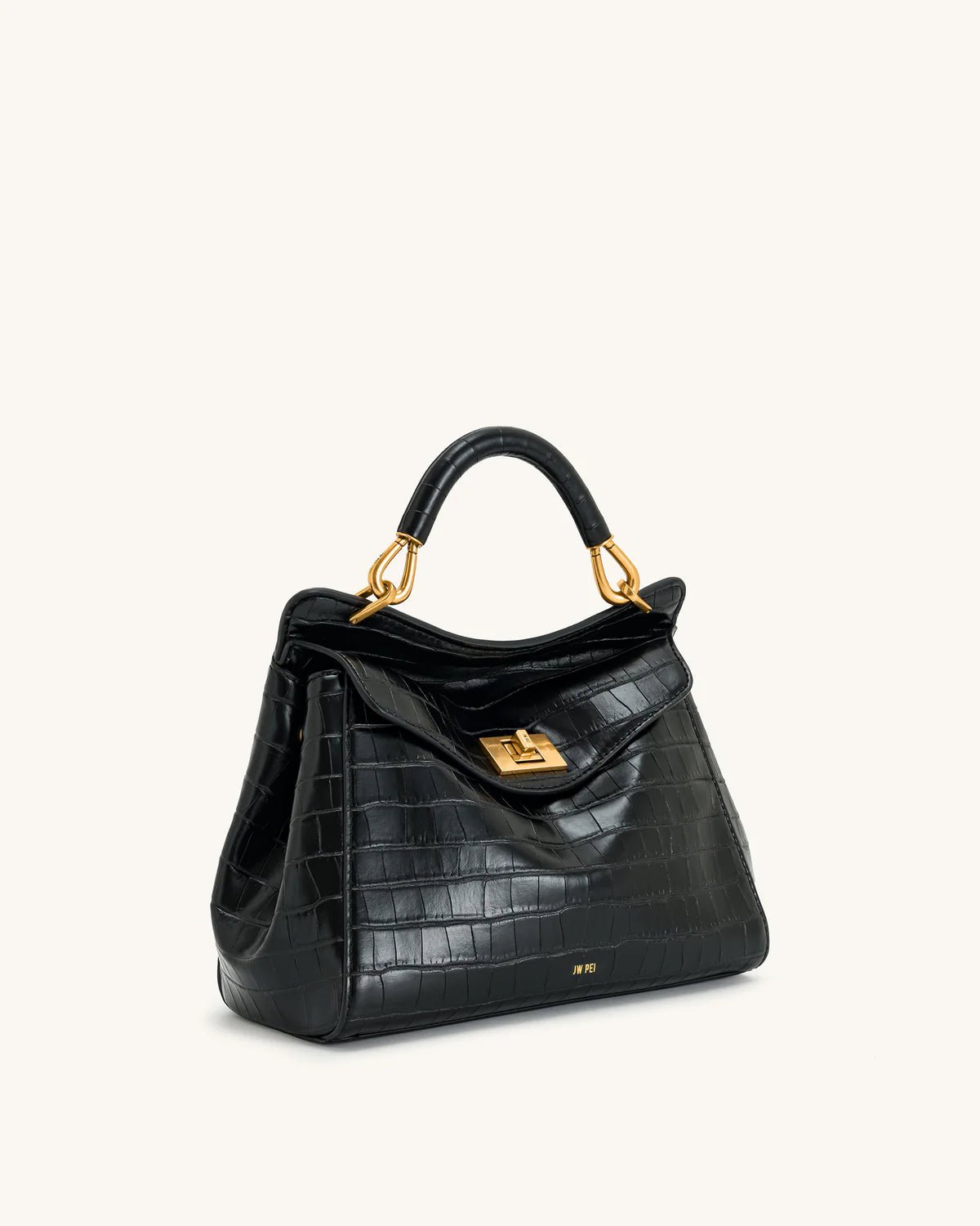 Lucia - Black croc