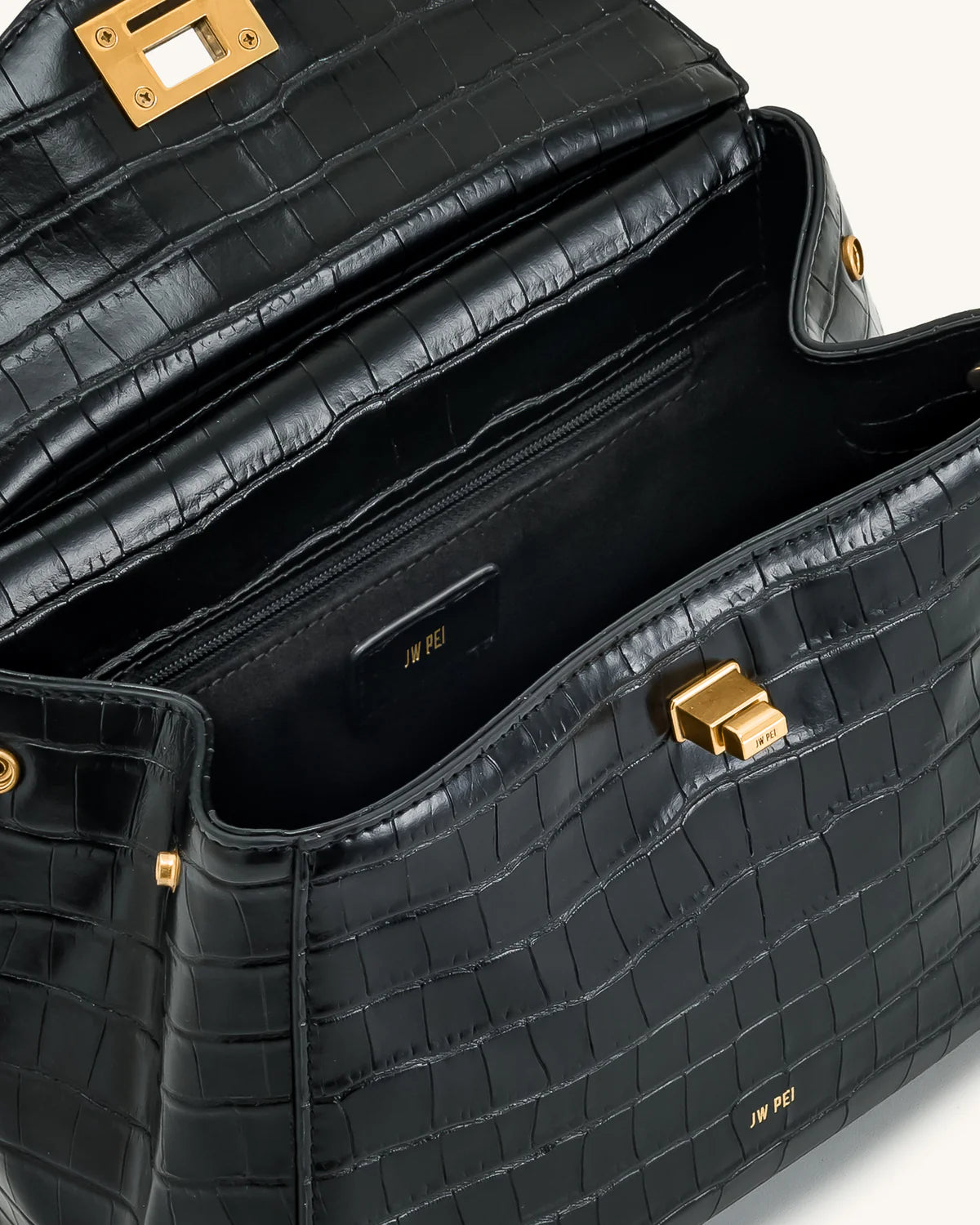 Lucia - Black croc