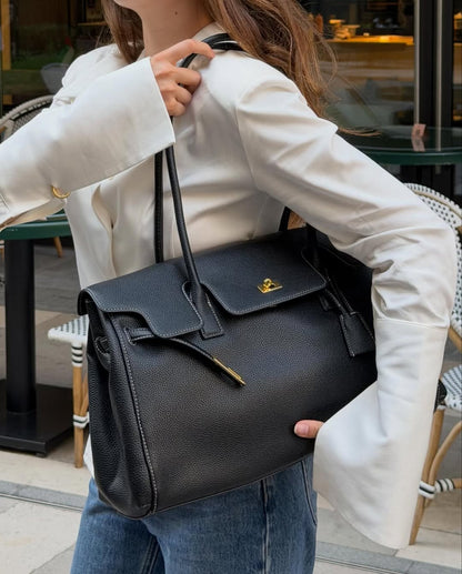 Yara Large Shoulder Bag - Black