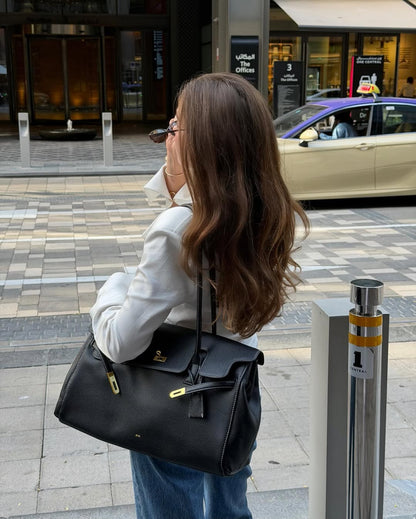 Yara Large Shoulder Bag - Black