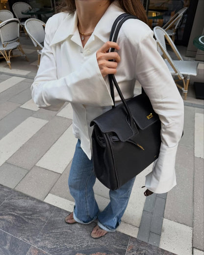 Yara Large Shoulder Bag - Black