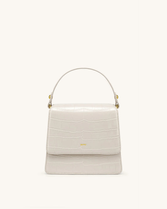 FAE Top Handle Crossbody - Ivory Croc