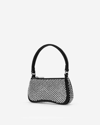 EVA ARTIFICIAL CRYSTAL MINI SHOULDER BAG - Black